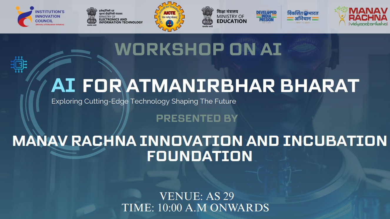 Workshop on AI for Atmanirbhar Bharat
